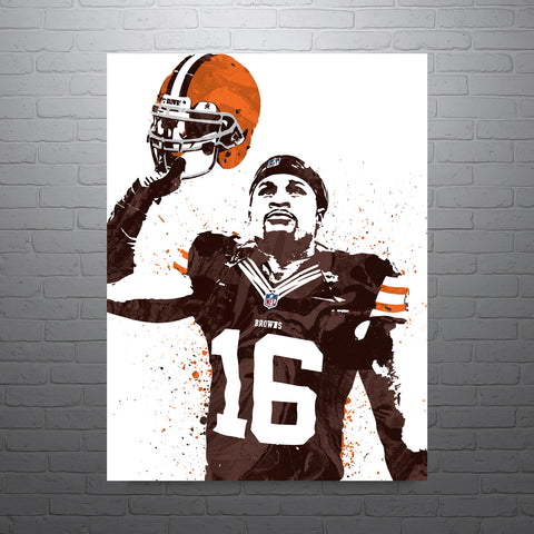Josh Cribbs Cleveland Browns Football Art Poster