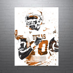 Vince Young Texas Longhorns NCAA College Art Poster