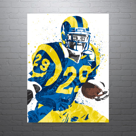 Eric Dickerson Los Angeles Rams Football Art Poster