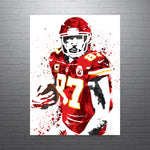 Travis Kelce Kansas City Chiefs Football Art Poster