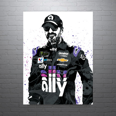 Jimmie Johnson NASCAR Art Poster
