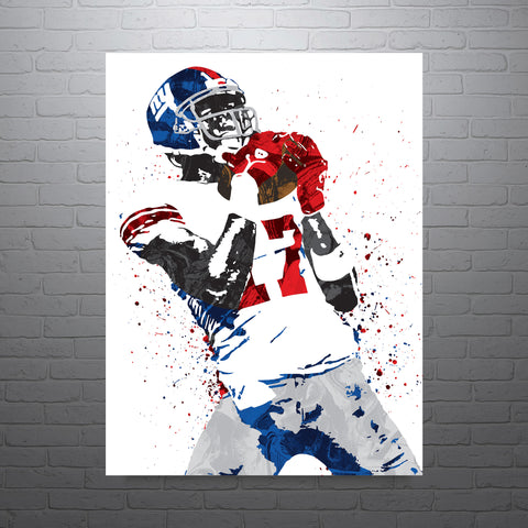Plaxico Burress New York Giants Football Art Poster