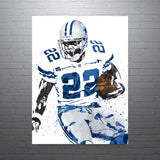 Emmitt Smith Dallas Cowboys Football Art Poster