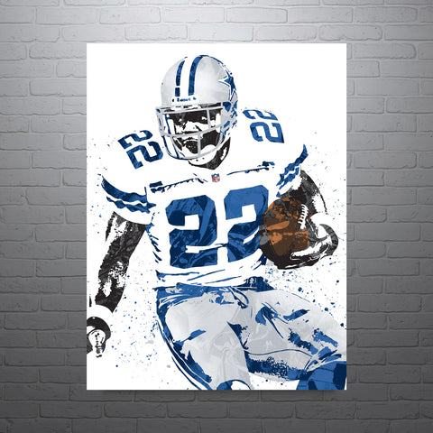 Emmitt Smith Dallas Cowboys Football Art Poster