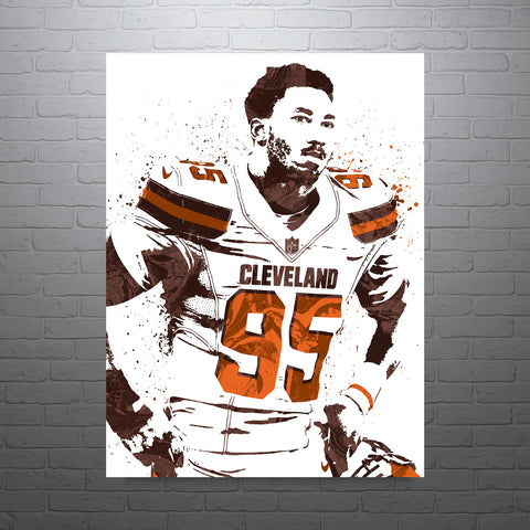 Myles Garrett Cleveland Browns Football Art Poster