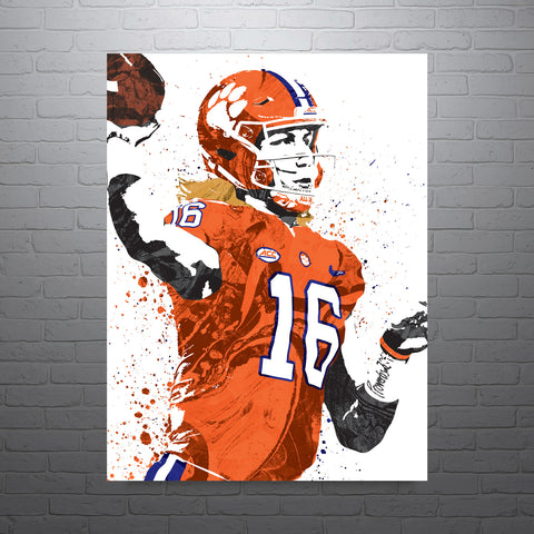 Trevor Lawrence Clemson Tigers NCAA College Art Poster