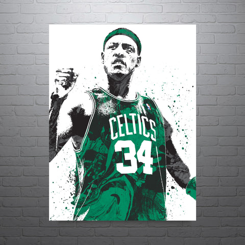Paul Pierce Boston Celtics Basketball Art Poster