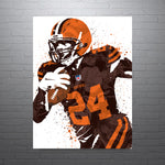 Nick Chubb Cleveland Browns Football Art Poster