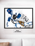 Nolan Ryan Fight Texas Rangers Baseball Art Poster