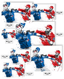 Rougned Odor Fight Texas Rangers Baseball Art Poster