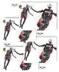 Dwayne Wade and LeBron James Miami Heat Basketball Art Poster