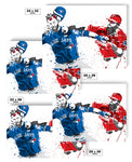 Rougned Odor Fight Texas Rangers Baseball Art Poster