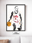 Evan Mobley Cleveland Cavaliers Basketball Art Poster