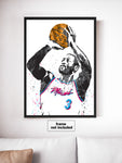 Dwayne Wade Heat Vice Miami Heat Basketball Art Poster