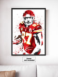 Travis Kelce Kansas City Chiefs Football Art Poster
