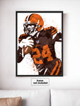 Nick Chubb Cleveland Browns Football Art Poster