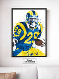 Eric Dickerson Los Angeles Rams Football Art Poster
