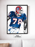 Bruce Smith Buffalo Bills Football Art Poster