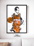 Steve Nash Phoenix Suns Basketball Art Poster