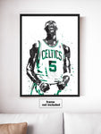 Kevin Garnett Boston Celtics Basketball Art Poster