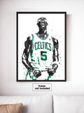 Kevin Garnett Boston Celtics Basketball Art Poster