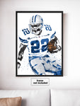 Emmitt Smith Dallas Cowboys Football Art Poster