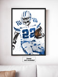 Emmitt Smith Dallas Cowboys Football Art Poster