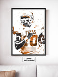 Vince Young Texas Longhorns NCAA College Art Poster