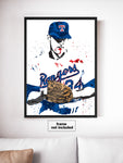 Nolan Ryan Texas Rangers Baseball Art Poster