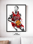 Scottie Pippen Chicago Bulls Basketball Art Poster