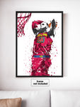 LeBron James Dunk Cleveland Cavaliers Basketball Art Poster