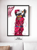 LeBron James Dunk Cleveland Cavaliers Basketball Art Poster