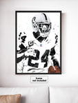Charles Woodson White Jersey Las Vegas Raiders Football Art Poster