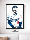 Yoshinobu Yamamoto Los Angeles Dodgers Baseball Art Poster