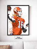 Trevor Lawrence Clemson Tigers NCAA College Art Poster