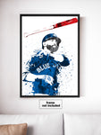 Jose Bautista Bat Flip Toronto Blue Jays Baseball Art Poster