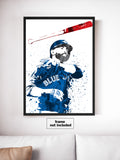 Jose Bautista Bat Flip Toronto Blue Jays Baseball Art Poster