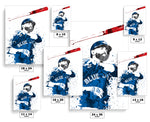Jose Bautista Bat Flip Toronto Blue Jays Baseball Art Poster
