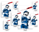 Jose Bautista Bat Flip Toronto Blue Jays Baseball Art Poster