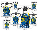 Stephen Curry 30 Jersey Golden State Warriors Basketball Art Poster