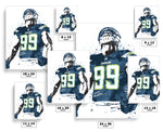 Joey Bosa Los Angeles Chargers Football Art Poster