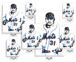 Mike Piazza New York Mets Baseball Art Poster