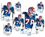 Bruce Smith Buffalo Bills Football Art Poster