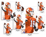 Trevor Lawrence Clemson Tigers NCAA College Art Poster