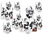 Charles Woodson White Jersey Las Vegas Raiders Football Art Poster