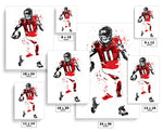 Julio Jones Atlanta Falcons Football Art Poster
