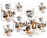 Vince Young Texas Longhorns NCAA College Art Poster