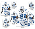 Emmitt Smith Dallas Cowboys Football Art Poster