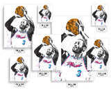 Dwayne Wade Heat Vice Miami Heat Basketball Art Poster
