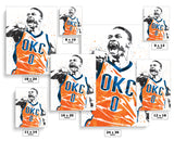 Russell Westbrook Oklahoma City Thunder Basketball Art Poster